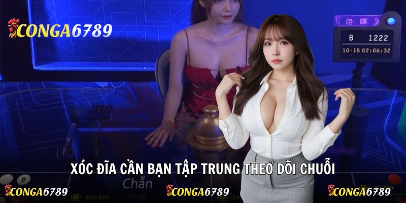 Xóc đĩa cần bạn tập trung theo dõi chuỗi